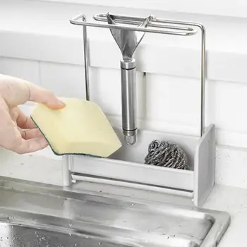 Multifunction Removable Stainless Steel Sponge Dish Cloth Finishing Rack Drain Rack Pool Rag Storage Rack with Drain Pan
Multifunction Removable Stainless Steel Sponge Dish Cloth Finishing Rack Drain Rack Pool Rag Storage Rack with Drain Pan