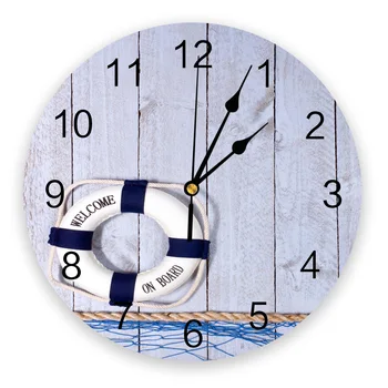 Circular Wall Clock Retro Lifebuoy Fishing Net Plank Wall Clock Home Decor Bedroom Silent Oclock Watch Wall for Living Room 
Circular Wall Clock Retro Lifebuoy Fishing Net Plank Wall Clock Home Decor Bedroom Silent Oclock Watch Wall for Living Room