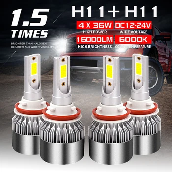 H11 + H11 Combo LED Headlight 6000K White 360 Degrees Beam Angel fit for Dodge Grand Caravan 2011-17 High Low Beam
H11 + H11 Combo LED Headlight 6000K White 360 Degrees Beam Angel fit for Dodge Grand Caravan 2011-17 High Low Beam