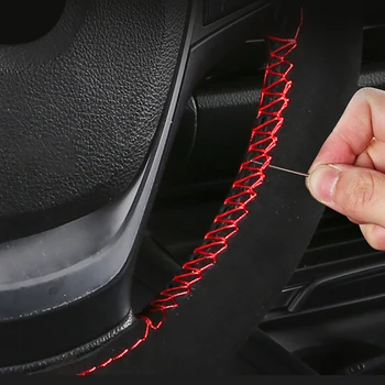 Braid On Steering Wheel Car Steering Wheel Cover With Needles and Thread Artificial leather Diameter 38cm Steering cover couvre 
Braid On Steering Wheel Car Steering Wheel Cover With Needles and Thread Artificial leather Diameter 38cm Steering cover couvre