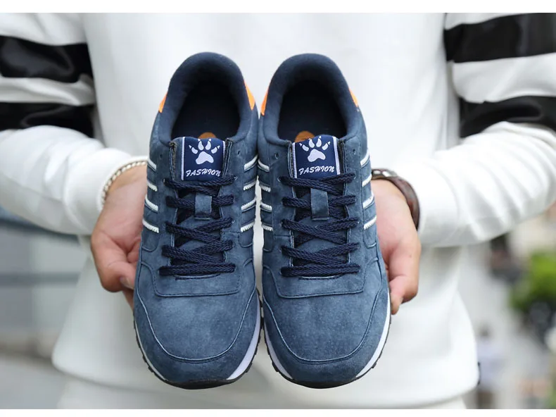 Mens Winter Sneakers Breathable Warm Fur Casual Shoes Male Leather Lace Up Flat Shoes Anti-Slip Waterproof Outdoor Fit Sneakers