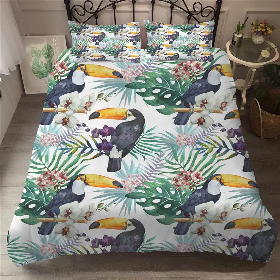 A Bedding Set 3D Printed Duvet Cover Bed Set Plant Toucan Home Textiles for Adults Bedclothes with Pillowcase #DZN03
A Bedding Set 3D Printed Duvet Cover Bed Set Plant Toucan Home Textiles for Adults Bedclothes with Pillowcase #DZN03