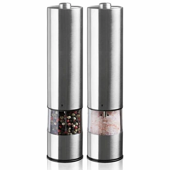 2pcs Electric Pepper Grinder Salt Stainless Steel Auto Mill Spice Seasoning Tool For Cooking In The Kitchen And Grilling BBQ Out
2pcs Electric Pepper Grinder Salt Stainless Steel Auto Mill Spice Seasoning Tool For Cooking In The Kitchen And Grilling BBQ Out