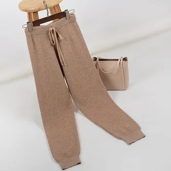 HLBCBG Women's Elastic Waist Drawstring Trousers Thick Knitted Harem Pants Autumn Winter Sport swear Women'S Pants New Bottoms
HLBCBG Women's Elastic Waist Drawstring Trousers Thick Knitted Harem Pants Autumn Winter Sport swear Women'S Pants New Bottoms