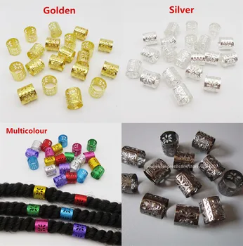 Wholesale 200Pcs-1000pcs Golden/Silver hair braid dread dreadlock beads adjustable clips approx 7.5mm hole for Accessories 
Wholesale 200Pcs-1000pcs Golden/Silver hair braid dread dreadlock beads adjustable clips approx 7.5mm hole for Accessories