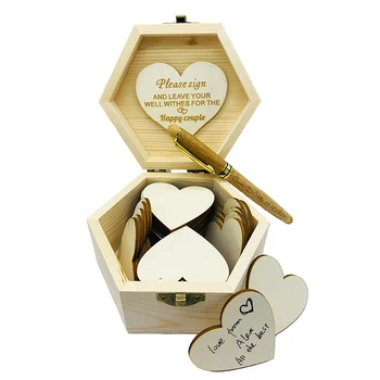 Personalized Wedding guest book with hearts Custom name date Wooden Keepsake Hexagon Box Bamboo Pen wedding Decor
Personalized Wedding guest book with hearts Custom name date Wooden Keepsake Hexagon Box Bamboo Pen wedding Decor