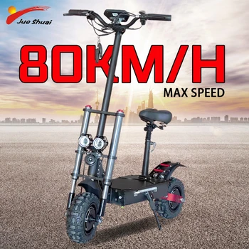 Foldable Electric Scooter Adults with Seat 60V 3200W Dual Motor Two-Wheel E Scooter 11 Inch Off Road Tire 80KM/H Max Speed
Foldable Electric Scooter Adults with Seat 60V 3200W Dual Motor Two-Wheel E Scooter 11 Inch Off Road Tire 80KM/H Max Speed