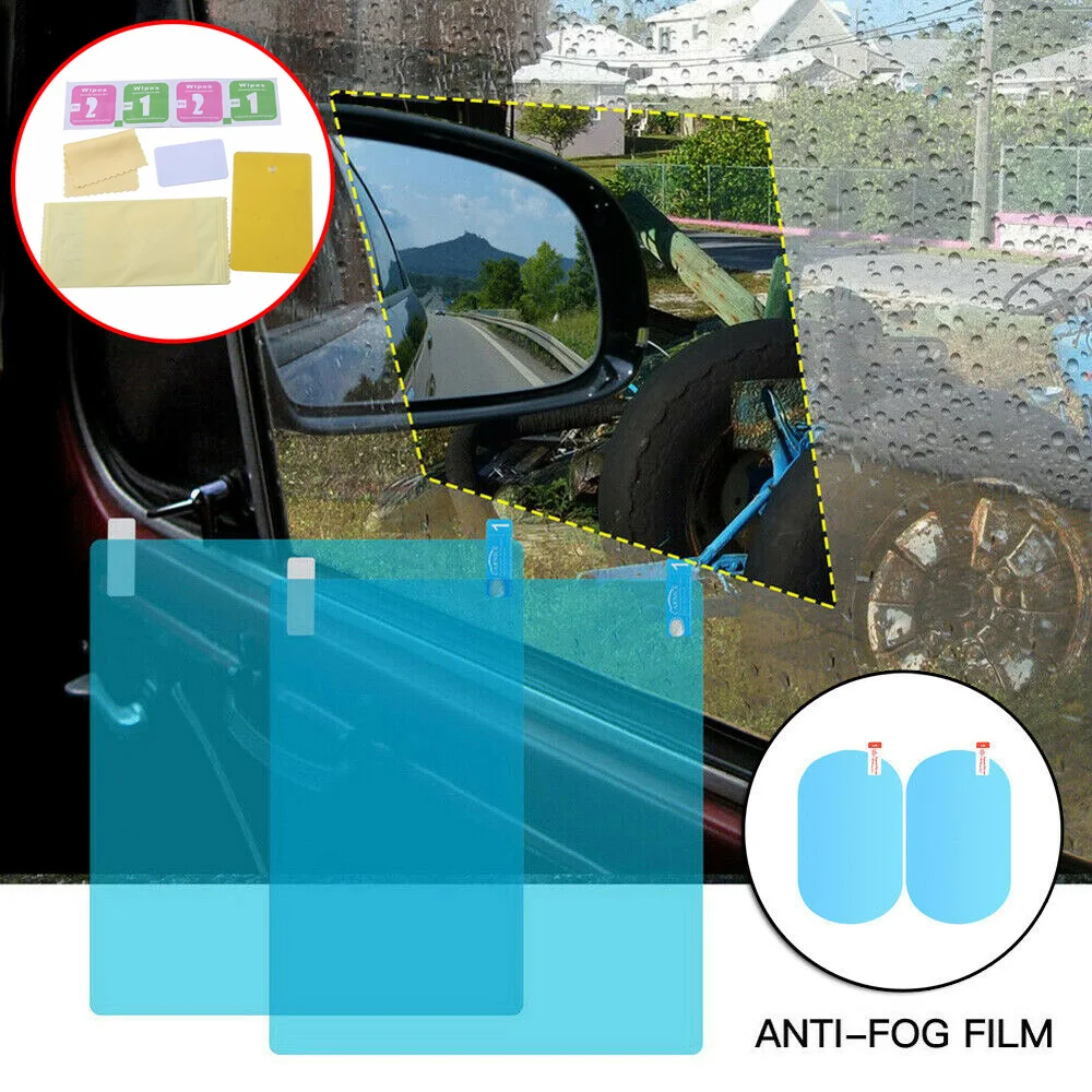 4pcs Car Rainproof Rearview Mirror Sticker Anti-Fog Anti-glare Waterproof Protective Film With 1 Set Of Installation Tools
4pcs Car Rainproof Rearview Mirror Sticker Anti-Fog Anti-glare Waterproof Protective Film With 1 Set Of Installation Tools