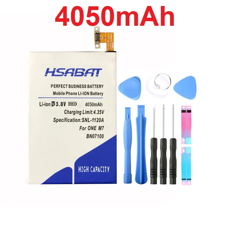 HSABAT 100% New 4050mAh BN07100 Phone Battery for HTC ONE M7 Battery 802D 802T 802W 801E 801S 801N Battery
HSABAT 100% New 4050mAh BN07100 Phone Battery for HTC ONE M7 Battery 802D 802T 802W 801E 801S 801N Battery