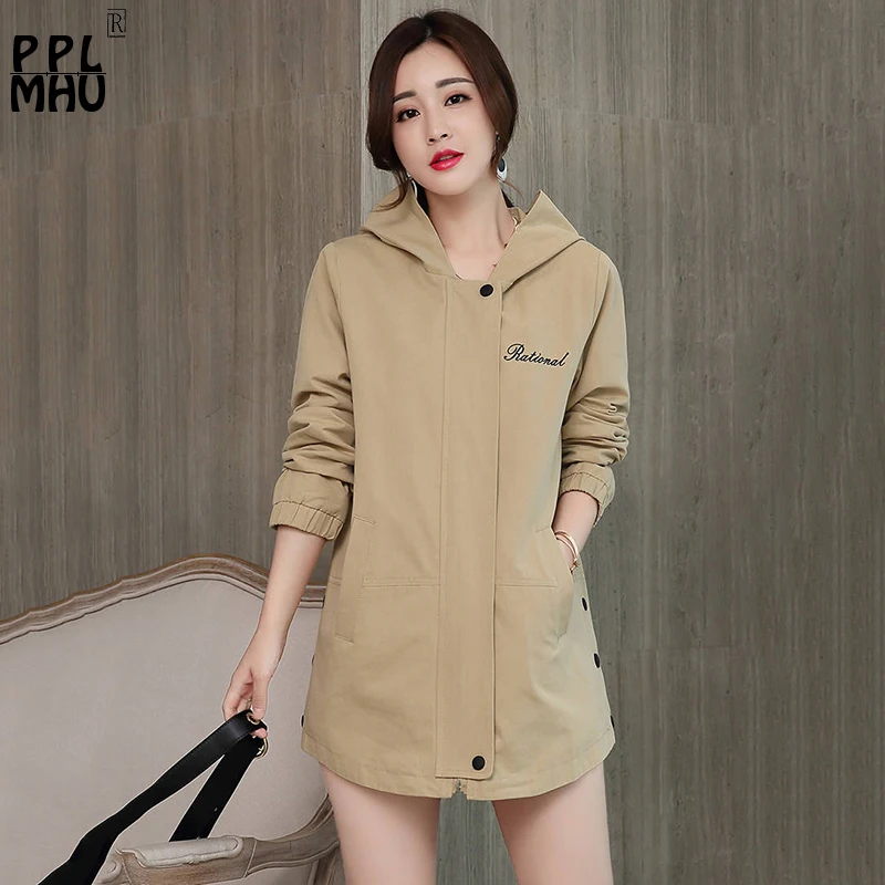 2019 Jacket Women Autumn Windbreaker Female Vintage Hooded Zipper Medium And Long Coat Casual Loose Plus Size Retro Outwear 3XL
2019 Jacket Women Autumn Windbreaker Female Vintage Hooded Zipper Medium And Long Coat Casual Loose Plus Size Retro Outwear 3XL