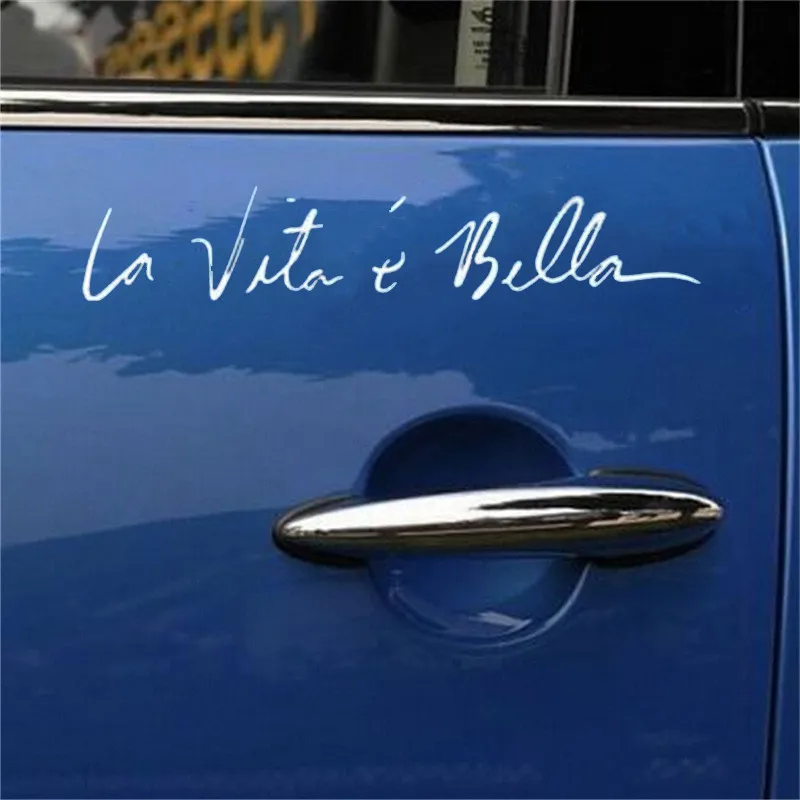 Waterproof Decals Car Stickers LA VITA E BELLA Reflective Letters Full Body Head Window Trunk Car Styling Creative Vinyl Sticker
Waterproof Decals Car Stickers LA VITA E BELLA Reflective Letters Full Body Head Window Trunk Car Styling Creative Vinyl Sticker