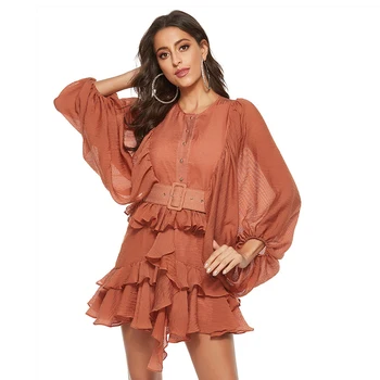 HIGH STREET Newest Fashion 2020 Designer dress Women's O-Neck Lantern Sleeve Sashes Ruffles Striped dress
HIGH STREET Newest Fashion 2020 Designer dress Women's O-Neck Lantern Sleeve Sashes Ruffles Striped dress