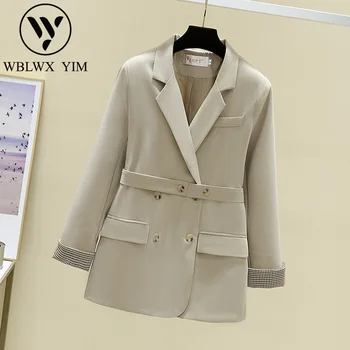 Spring Autumn Blazer Women Korean style Formal Blazers Lady Office Suit Jackets Female Double breasted Blazer Jacket With Belt
Spring Autumn Blazer Women Korean style Formal Blazers Lady Office Suit Jackets Female Double breasted Blazer Jacket With Belt