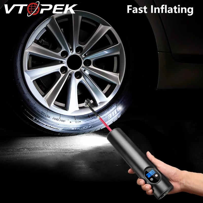 Vtopek Portable Air Compressor Mini Tire Inflator Emergency Lighting Digital LED Light for Bicycle Motorcycle Tires Ball
Vtopek Portable Air Compressor Mini Tire Inflator Emergency Lighting Digital LED Light for Bicycle Motorcycle Tires Ball