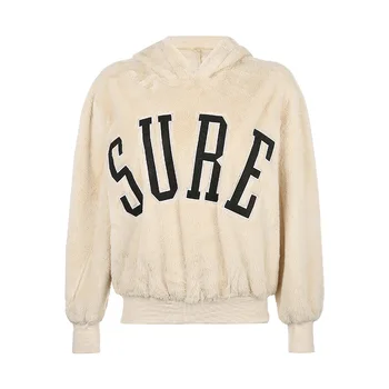 Letter Print Faux Fur Hooded Warm Sweatshirt Women Loose Pullover Hoodie Top Autumn Winter Casual Hoodies
Letter Print Faux Fur Hooded Warm Sweatshirt Women Loose Pullover Hoodie Top Autumn Winter Casual Hoodies