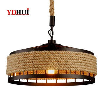 Tieyi hemp rope loft American style rural industrial wind chandelier creative personality restaurant lamps Bar Cafe lighting
Tieyi hemp rope loft American style rural industrial wind chandelier creative personality restaurant lamps Bar Cafe lighting