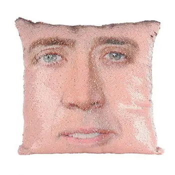 Reversible Color Changing Super Shining Pillow Case Magical The Weather Man Nicolas Cage Cushion Cover With Sequins Pillow
Reversible Color Changing Super Shining Pillow Case Magical The Weather Man Nicolas Cage Cushion Cover With Sequins Pillow