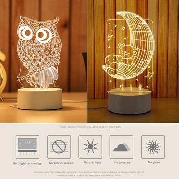 Desk Light Table Lamp Night Light Modern Bright Creative Cute 3D USB Charging LED Christmas Xmas Art Kid Touch Control
Desk Light Table Lamp Night Light Modern Bright Creative Cute 3D USB Charging LED Christmas Xmas Art Kid Touch Control