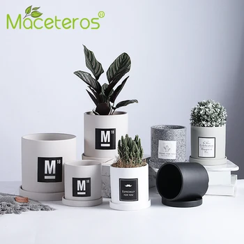 Nordic Simple Round Literary And Artistic Cement Flower Pots Creative With Trays With Holes In Plant Pots Gardening Decorations
Nordic Simple Round Literary And Artistic Cement Flower Pots Creative With Trays With Holes In Plant Pots Gardening Decorations