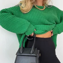 Women's 2021 Autumn and Winter Casual Loose Long-sleeved Round Neck Sweater Pure Color Woolen Pullover Loose Casual Women's Top
Women's 2021 Autumn and Winter Casual Loose Long-sleeved Round Neck Sweater Pure Color Woolen Pullover Loose Casual Women's Top