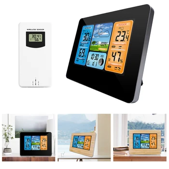 Digital Wireless Weather Clock Station Temperature Humidity Monitor Waterproof Indoor Hygrometer Thermometer With Sensor
Digital Wireless Weather Clock Station Temperature Humidity Monitor Waterproof Indoor Hygrometer Thermometer With Sensor