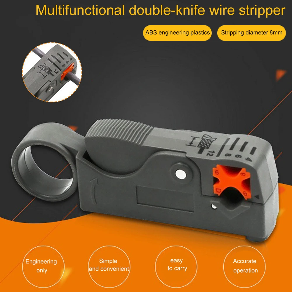 1pc Double Knife Coaxial Wire Multifunctional Stripping Stripper Stripping Pliers Crimper Cable Cutter Decrustation Pliers Tool
1pc Double Knife Coaxial Wire Multifunctional Stripping Stripper Stripping Pliers Crimper Cable Cutter Decrustation Pliers Tool