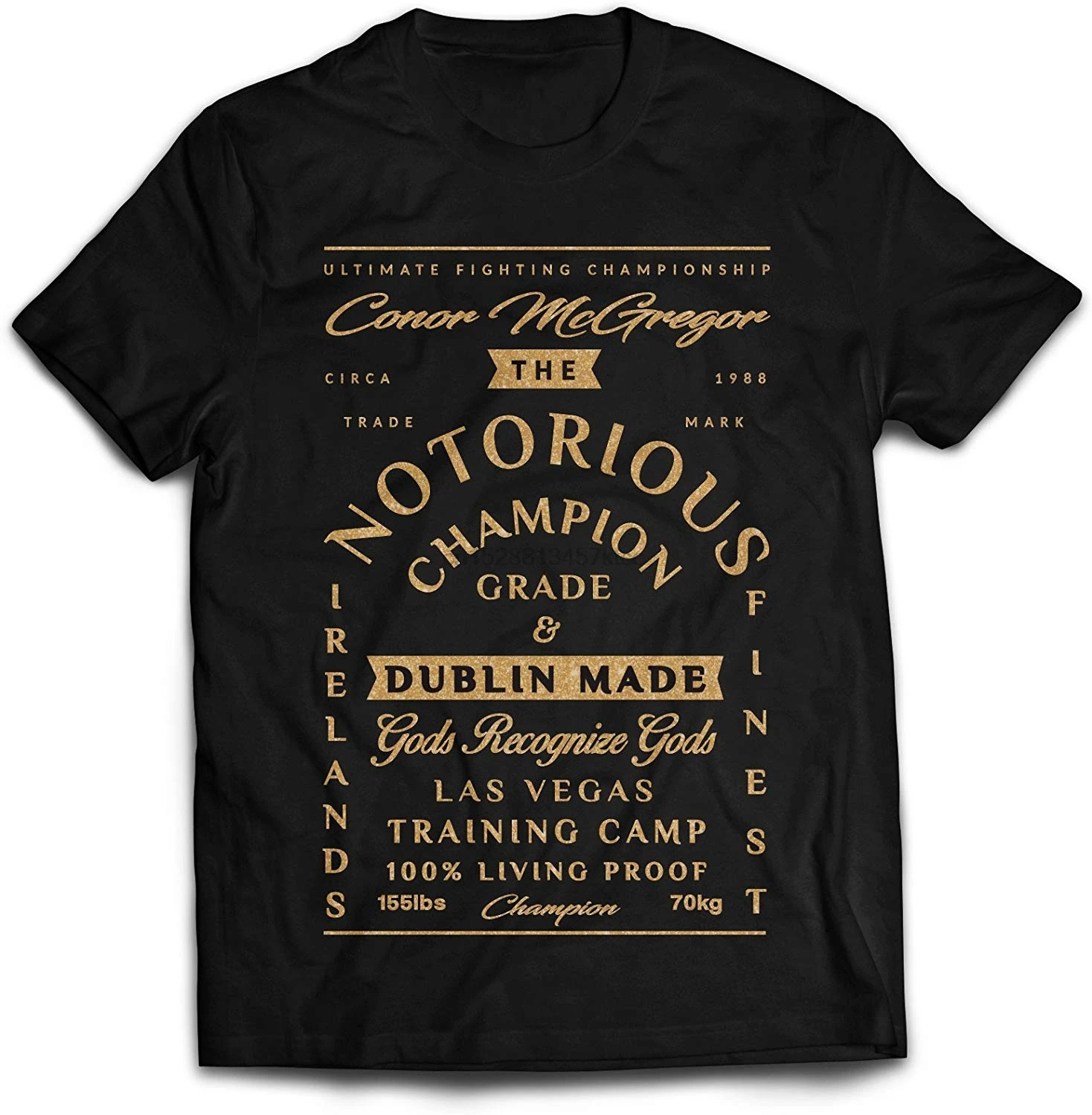 Mens Conor McGregor T Shirt Men Women Harajuku Hip Hop TEE 100% Cotton T-shirt |