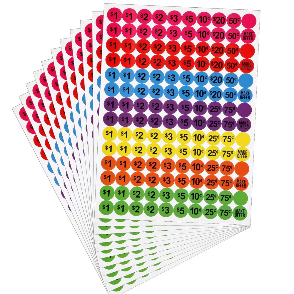 Sale Stickers Preprinted Pricing Labels Removable 2cm Pricemarker Prices Shopping Promotion Discount Colorful Labels 3080pcs
Sale Stickers Preprinted Pricing Labels Removable 2cm Pricemarker Prices Shopping Promotion Discount Colorful Labels 3080pcs