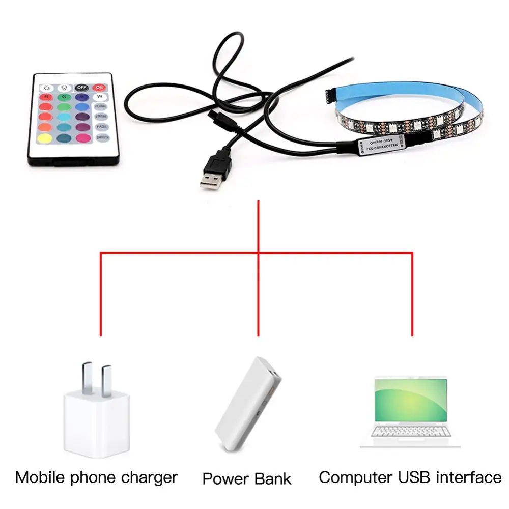USB 2M 5V LED Strip Lights TV Backlight 5050 RGB Colour Changing+ 24K Remote Flexible Light Strip Home Party ChristmasDecoration
USB 2M 5V LED Strip Lights TV Backlight 5050 RGB Colour Changing+ 24K Remote Flexible Light Strip Home Party ChristmasDecoration