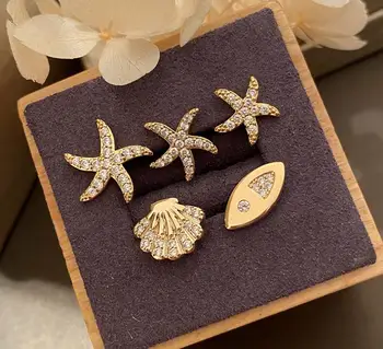 Stars starfish marine animal 5 piece set combination exquisite starfish shell random combination earring
Stars starfish marine animal 5 piece set combination exquisite starfish shell random combination earring