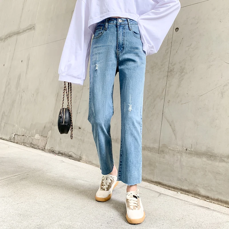 Jeans Female Loose High Waist jeans Autumn new Straight Mom jeans freddy jeans wide leg jeans Ankle-length Pant Retro Style blue
Jeans Female Loose High Waist jeans Autumn new Straight Mom jeans freddy jeans wide leg jeans Ankle-length Pant Retro Style blue