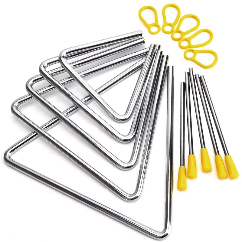 5PCS Triple-Cornered Musical Instruments Band Percussion Musical Triple-Cornered Triangolo for Children 4/5/6/7/8/ Inch
5PCS Triple-Cornered Musical Instruments Band Percussion Musical Triple-Cornered Triangolo for Children 4/5/6/7/8/ Inch