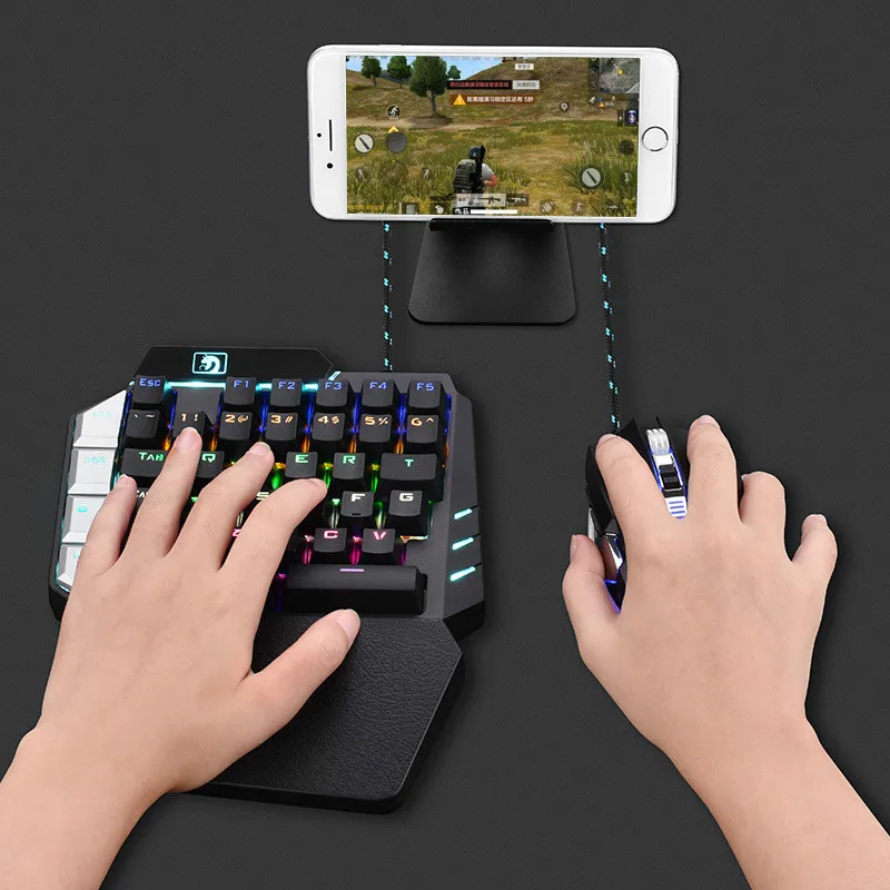 CUUWE One-Handed Mechanical Gaming Keyboard RGB Backlit Portable Mini gun throne left hand keypad mobile game external K109
CUUWE One-Handed Mechanical Gaming Keyboard RGB Backlit Portable Mini gun throne left hand keypad mobile game external K109