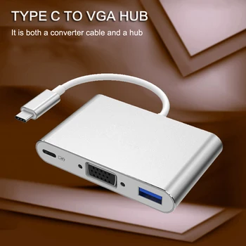 USB 3.1 Type C to VGA Converter Adapter 3 in 1 Hub USB C Hub with PD Charging Port For Apple Macbook Chromebook HUAWEI SAMSUNG
USB 3.1 Type C to VGA Converter Adapter 3 in 1 Hub USB C Hub with PD Charging Port For Apple Macbook Chromebook HUAWEI SAMSUNG