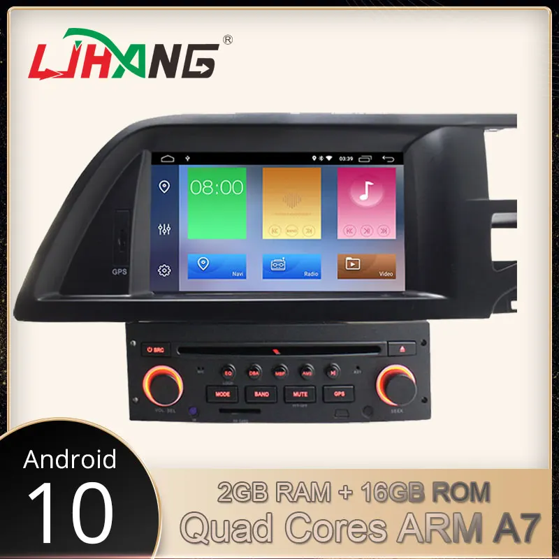 LJHANG Android Car Multimedia Player For Citroen C GPS Navigation Din Car