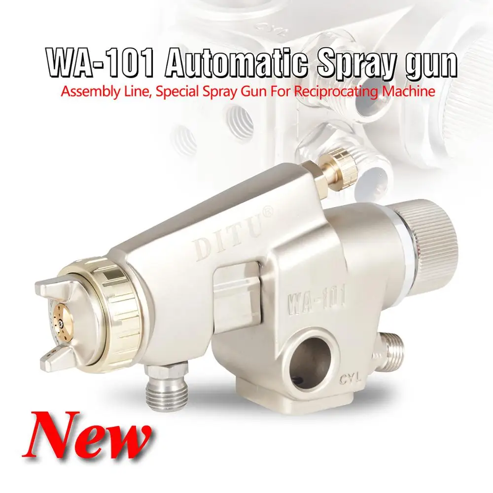 WA-101 Automatic Spray Gun Special Spray Gun Nozzle For Assembly Line Reciprocating Machine Manual Pneumatic Paint Spray Gun
WA-101 Automatic Spray Gun Special Spray Gun Nozzle For Assembly Line Reciprocating Machine Manual Pneumatic Paint Spray Gun