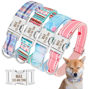 Nylon Pet Collar Personalized Grid Dog Cat Collar Customized Engraved Nameplate Tag Collar Anti-Lost for Puppy Pitbull Chihuahua
Nylon Pet Collar Personalized Grid Dog Cat Collar Customized Engraved Nameplate Tag Collar Anti-Lost for Puppy Pitbull Chihuahua