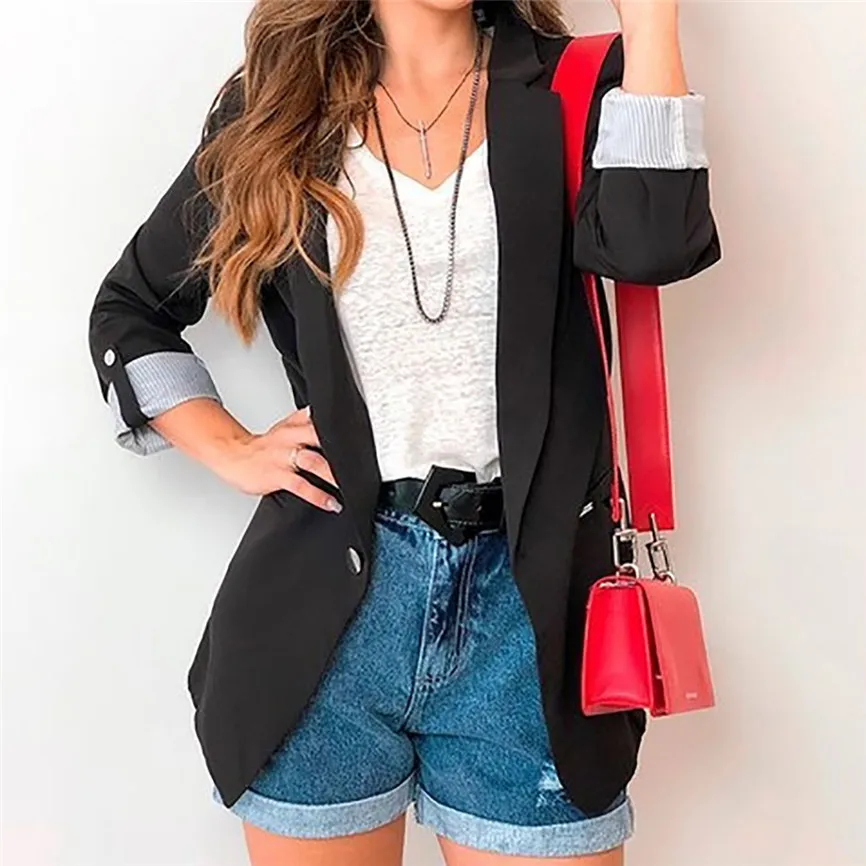 Office Winter Woman Coat 2019 Lady Solid Turn Down Collar Jacket Long Sleeve Coat Parka Outerwear Clothes Short Bomber Jacket
Office Winter Woman Coat 2019 Lady Solid Turn Down Collar Jacket Long Sleeve Coat Parka Outerwear Clothes Short Bomber Jacket