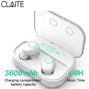 CLAITE Portable TWS Wireless bluetooth 5.0 Earphone IPX7 Waterproof Smart Touch Earbuds 3600mAh Power Bank Headset with HD Mic
CLAITE Portable TWS Wireless bluetooth 5.0 Earphone IPX7 Waterproof Smart Touch Earbuds 3600mAh Power Bank Headset with HD Mic