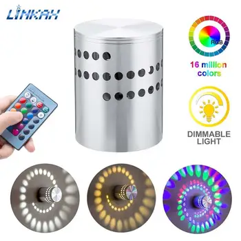 3W Aluminum LED Creative Wall Lamp Porous 360 Degree Spiral Effect Light With Remote Control For Bar Home Hotel Lobby Decoration 
3W Aluminum LED Creative Wall Lamp Porous 360 Degree Spiral Effect Light With Remote Control For Bar Home Hotel Lobby Decoration