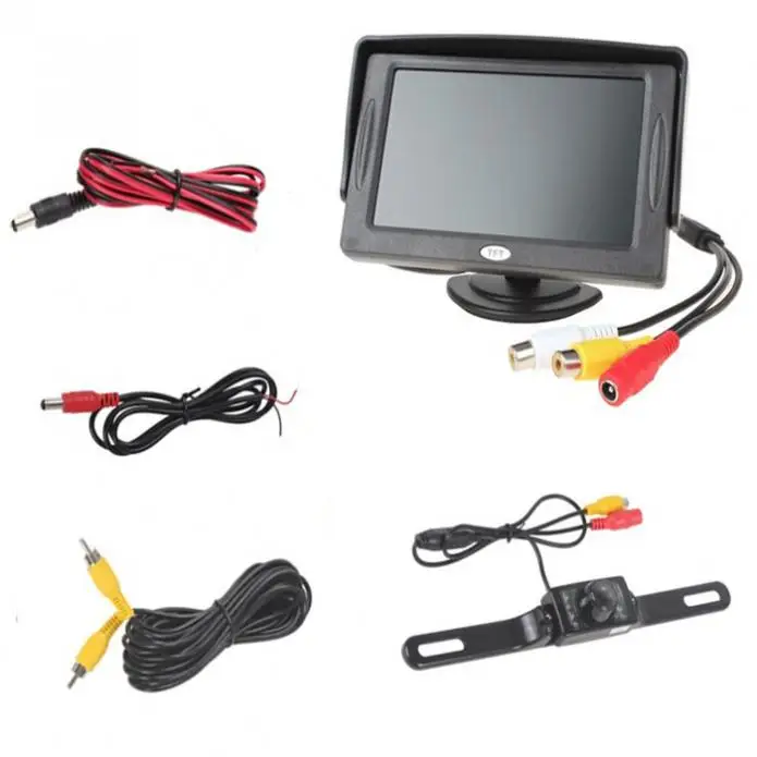 4.3 Inch 480 x 272 2-Channel Input Car Rear View Monitor + 7 IR LEDs CMOS Reverse Camera New
4.3 Inch 480 x 272 2-Channel Input Car Rear View Monitor + 7 IR LEDs CMOS Reverse Camera New