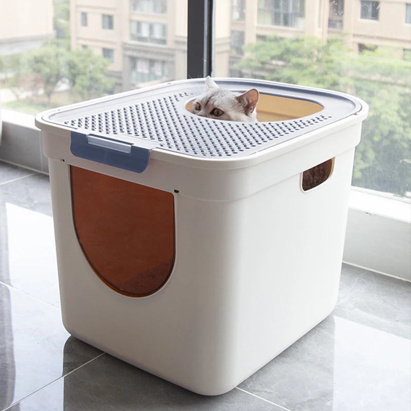 fully enclosed against external splashing large size top type cat toilet anti-odor semi-enclosed cat shit sandbox cat supplies
fully enclosed against external splashing large size top type cat toilet anti-odor semi-enclosed cat shit sandbox cat supplies