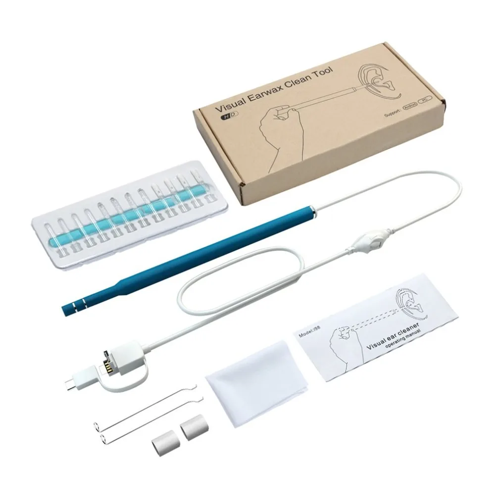 3 in 1 Multifunctional Ear Cleaner USB Endoscope 5.5mm Visual Earwax Clean Tool Ear Spoon Earpick Otoscope Camera 0.3MP
3 in 1 Multifunctional Ear Cleaner USB Endoscope 5.5mm Visual Earwax Clean Tool Ear Spoon Earpick Otoscope Camera 0.3MP