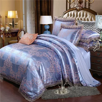 European-Style Tencel Satin Four-Piece Jacquard Beddings Cotton Lace Bedding cover bed
European-Style Tencel Satin Four-Piece Jacquard Beddings Cotton Lace Bedding cover bed