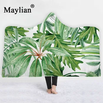 3D Tropical plants animal Hooded Blanket Sherpa Fleece Ocean Blue Wearable plush Throw Blanket on Bed Sofa Thick warm B17 
3D Tropical plants animal Hooded Blanket Sherpa Fleece Ocean Blue Wearable plush Throw Blanket on Bed Sofa Thick warm B17