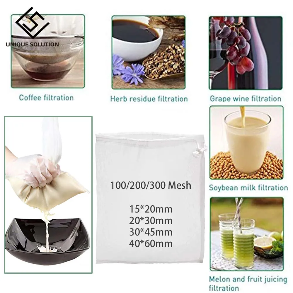 Food Grade Nylon Filter Bag Net 100/200/300Mesh Tea Beer Milk Coffee Oil Filtration Strainer Mesh Kitchen Filter Fabric Bags
Food Grade Nylon Filter Bag Net 100/200/300Mesh Tea Beer Milk Coffee Oil Filtration Strainer Mesh Kitchen Filter Fabric Bags