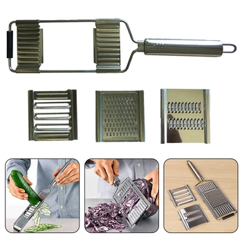 New 3 in 1 Multi-purpose Vegetable Slicer Stainless Steel Grater Cutter Shredders Fruit Potato Peeler Carrot Grater Kitchen Tool
New 3 in 1 Multi-purpose Vegetable Slicer Stainless Steel Grater Cutter Shredders Fruit Potato Peeler Carrot Grater Kitchen Tool