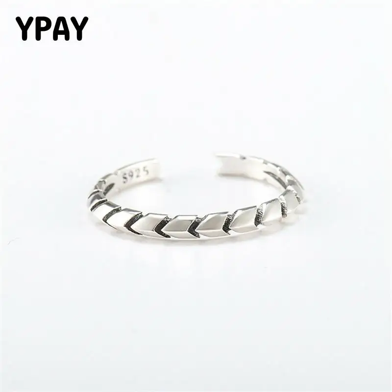 YPAY Vintage Arrow Open Cuff Adjustable Rings for Women Men 100% Real 925 Sterling Silver Stackable Ring Fine Jewelry YMR349
YPAY Vintage Arrow Open Cuff Adjustable Rings for Women Men 100% Real 925 Sterling Silver Stackable Ring Fine Jewelry YMR349