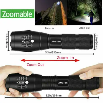1pcs flashlight Supper Bright T6/Q5 LED Tactical Flashlight Adjustable Focus Zoomable Light Lamp 3/5 Modes for 18650/14500
1pcs flashlight Supper Bright T6/Q5 LED Tactical Flashlight Adjustable Focus Zoomable Light Lamp 3/5 Modes for 18650/14500