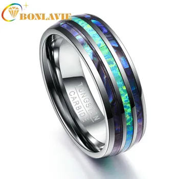 BONLAVIE Abalone Shell +Opal+Abalone Shell Tungsten Steel Rings for Men 8MM Width Elegant Smooth Mens Ring Top Grade
BONLAVIE Abalone Shell +Opal+Abalone Shell Tungsten Steel Rings for Men 8MM Width Elegant Smooth Mens Ring Top Grade